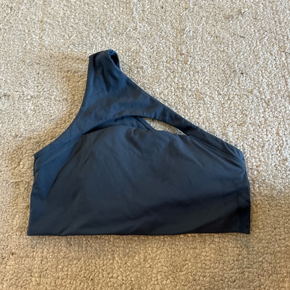 Alphalete alphalux asymmetrical bra - whale blue
